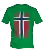 Norway Faded Flag Mens T-Shirt