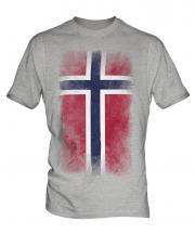 Norway Faded Flag Mens T-Shirt