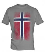Norway Faded Flag Mens T-Shirt