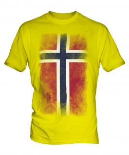 Norway Faded Flag Mens T-Shirt