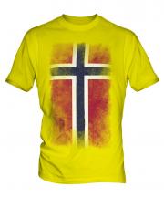 Norway Faded Flag Mens T-Shirt