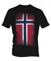 Norway Faded Flag Mens T-Shirt