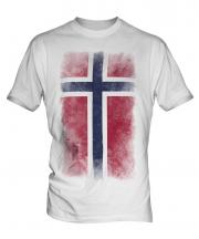 Norway Faded Flag Mens T-Shirt
