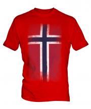 Norway Faded Flag Mens T-Shirt