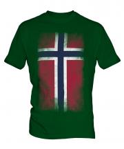 Norway Faded Flag Mens T-Shirt