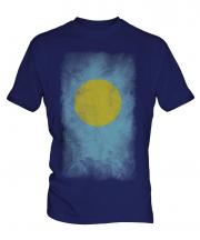 Palau Faded Flag Mens T-Shirt