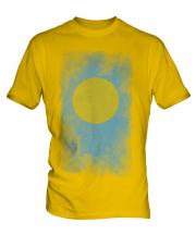 Palau Faded Flag Mens T-Shirt