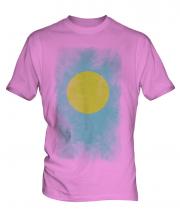 Palau Faded Flag Mens T-Shirt