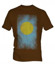 Palau Faded Flag Mens T-Shirt