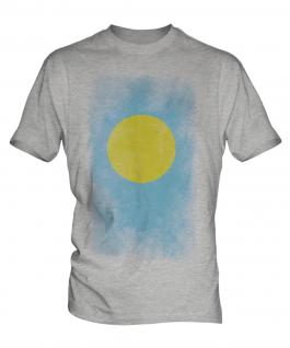Palau Faded Flag Mens T-Shirt