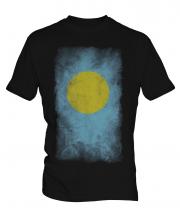 Palau Faded Flag Mens T-Shirt