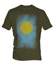 Palau Faded Flag Mens T-Shirt