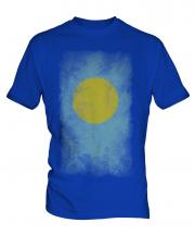 Palau Faded Flag Mens T-Shirt