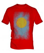 Palau Faded Flag Mens T-Shirt