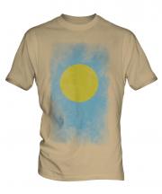 Palau Faded Flag Mens T-Shirt