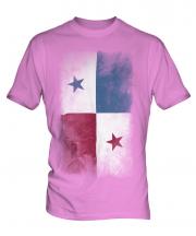 Panama Faded Flag Mens T-Shirt