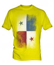 Panama Faded Flag Mens T-Shirt