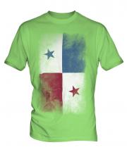 Panama Faded Flag Mens T-Shirt