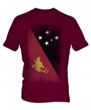 Papua New Guinea Faded Flag Mens T-Shirt