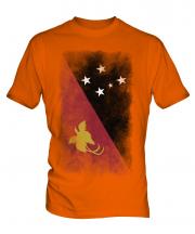 Papua New Guinea Faded Flag Mens T-Shirt