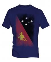 Papua New Guinea Faded Flag Mens T-Shirt