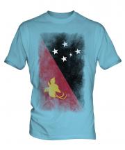 Papua New Guinea Faded Flag Mens T-Shirt