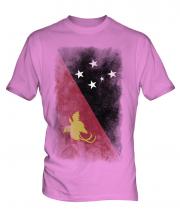 Papua New Guinea Faded Flag Mens T-Shirt