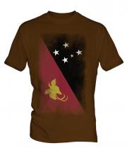 Papua New Guinea Faded Flag Mens T-Shirt