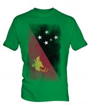 Papua New Guinea Faded Flag Mens T-Shirt