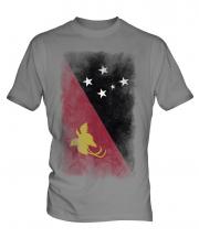 Papua New Guinea Faded Flag Mens T-Shirt