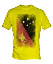 Papua New Guinea Faded Flag Mens T-Shirt