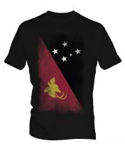 Papua New Guinea Faded Flag Mens T-Shirt