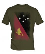 Papua New Guinea Faded Flag Mens T-Shirt