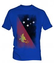 Papua New Guinea Faded Flag Mens T-Shirt