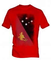 Papua New Guinea Faded Flag Mens T-Shirt