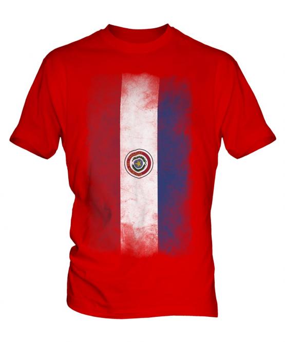 Paraguay Faded Flag Mens T-Shirt