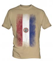 Paraguay Faded Flag Mens T-Shirt