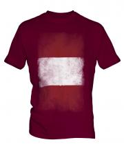Peru Faded Flag Mens T-Shirt