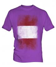 Peru Faded Flag Mens T-Shirt