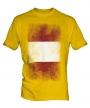 Peru Faded Flag Mens T-Shirt