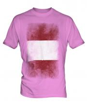 Peru Faded Flag Mens T-Shirt