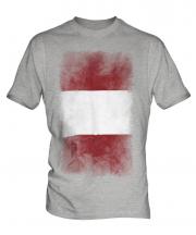 Peru Faded Flag Mens T-Shirt
