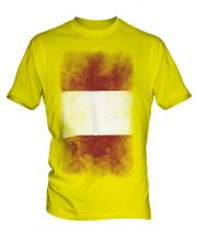 Peru Faded Flag Mens T-Shirt