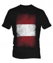 Peru Faded Flag Mens T-Shirt