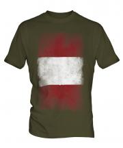 Peru Faded Flag Mens T-Shirt