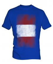 Peru Faded Flag Mens T-Shirt