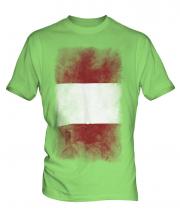 Peru Faded Flag Mens T-Shirt