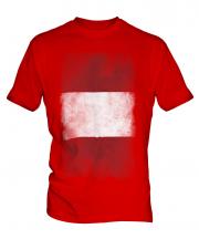 Peru Faded Flag Mens T-Shirt