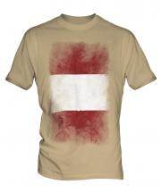 Peru Faded Flag Mens T-Shirt