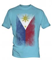 Philippines Faded Flag Mens T-Shirt